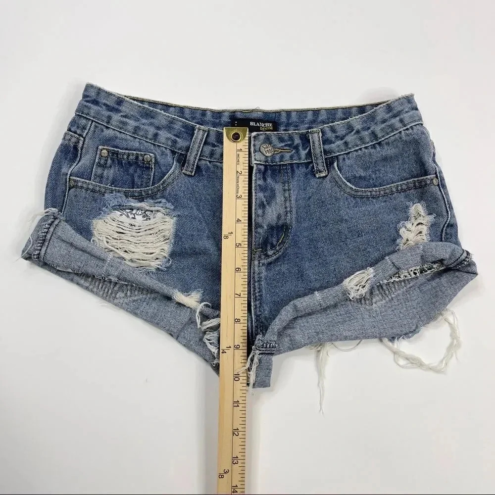 Blanche Denim Distressed Shorts - Picture 8 of 12